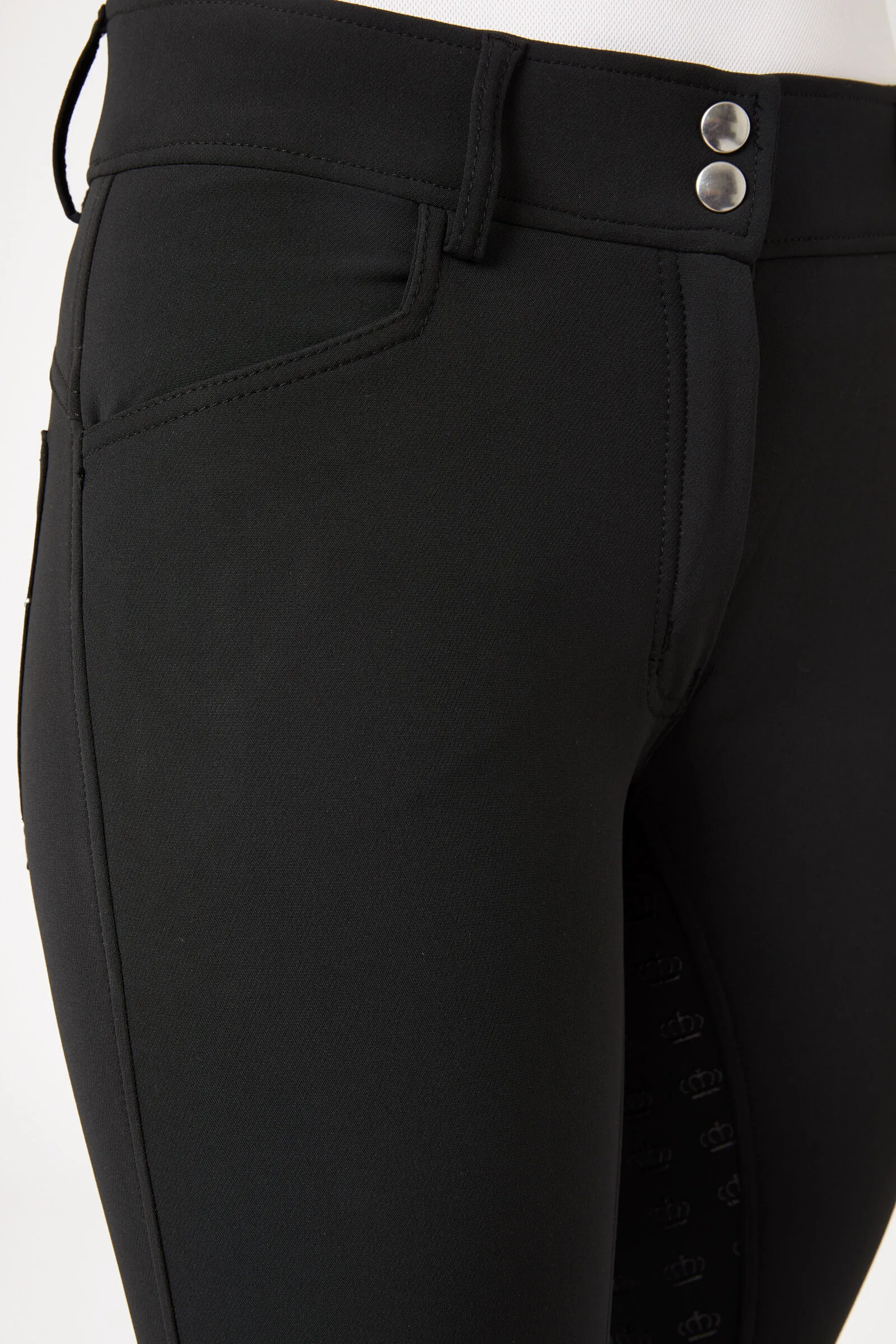 Horze Pantaloni da equitazione full in silicone con ricami e cristalli da donna