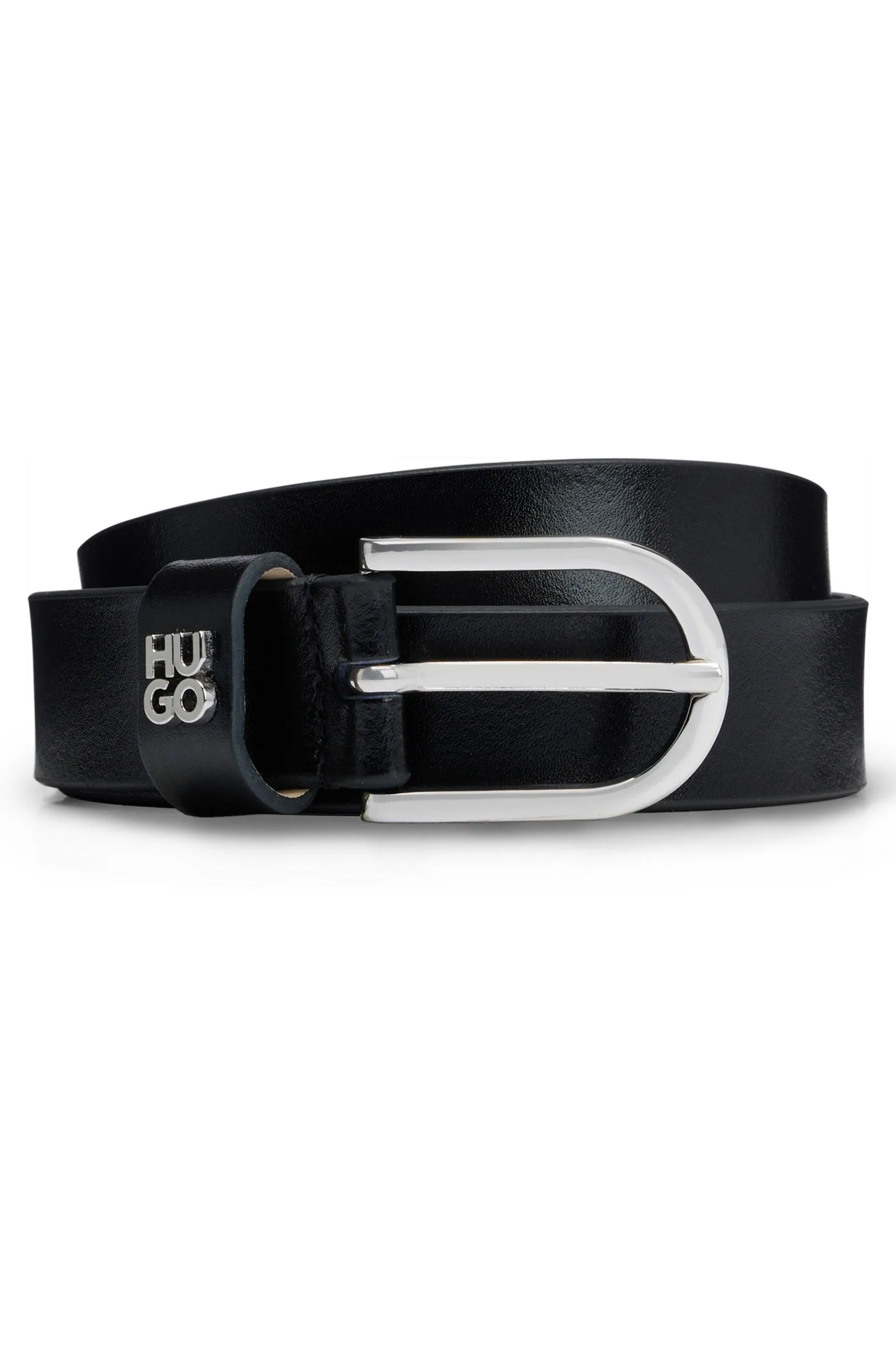 HUGO - Cintura in pelle italiana con logo