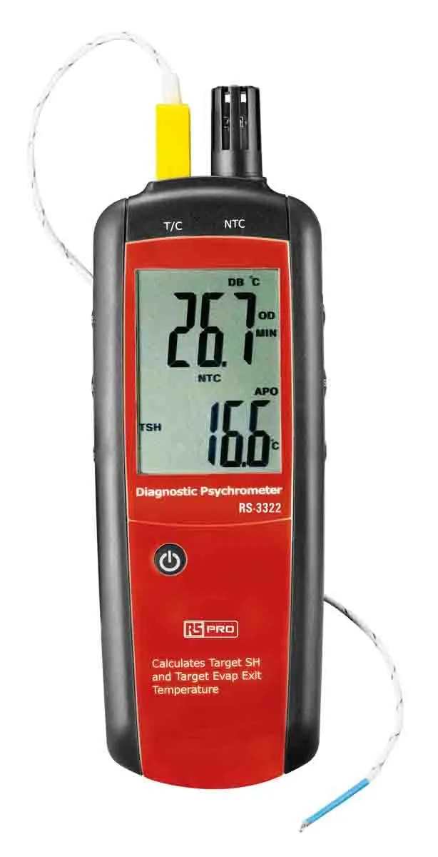 Igrometro LCD retroilluminato RS PRO, Cert. ISO