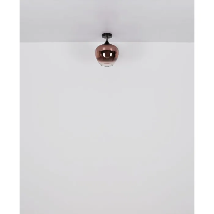 Illuminazione Globo Lighting Maxy Plafoniera Cromo, Nero, 1-Luce