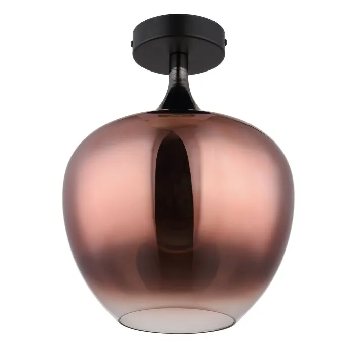Illuminazione Globo Lighting Maxy Plafoniera Cromo, Nero, 1-Luce