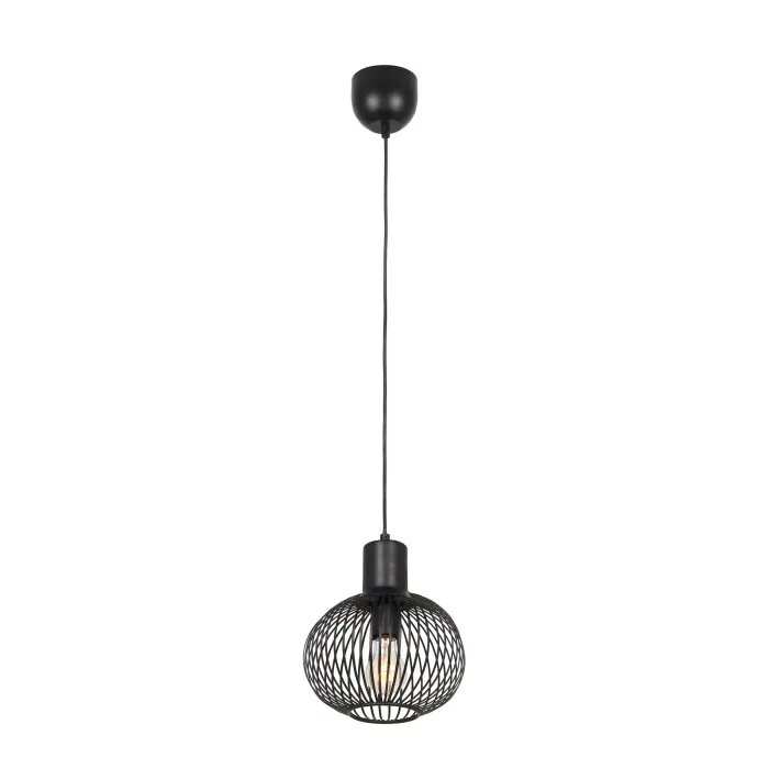 Illuminazione Trio Leuchten GILA Lampada a sospensione Nero, 1-Luce