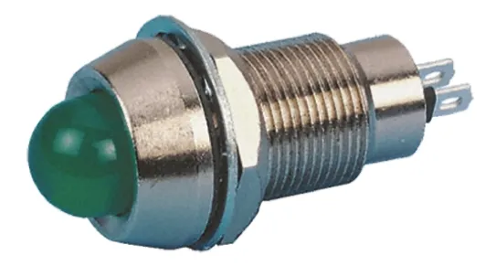 Indicatore da pannello Marl Verde  a LED, 24V cc, IP67, Sporgente, foro da 12.7mm