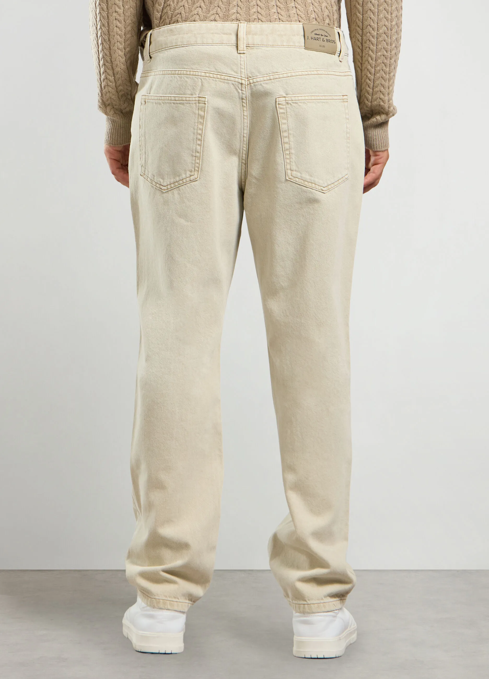 J. HART & BROS  Jeans straight fit in denim di cotone uomo