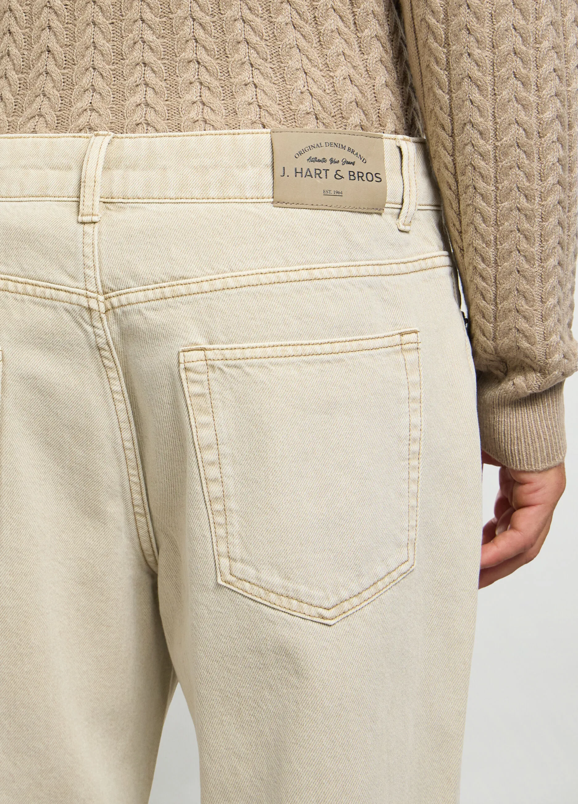 J. HART & BROS  Jeans straight fit in denim di cotone uomo