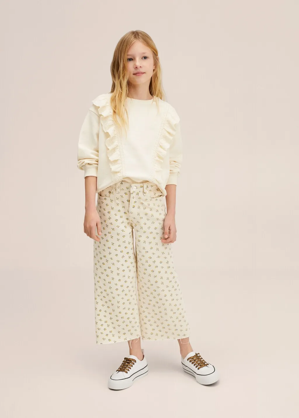 Jeans culotte stampa