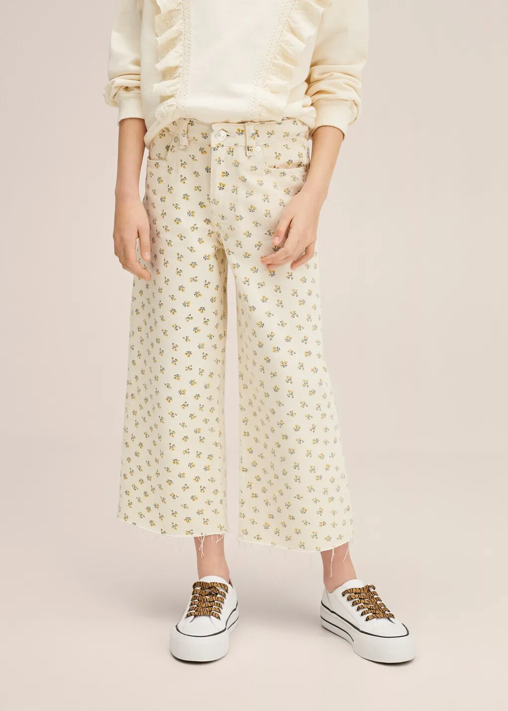 Jeans culotte stampa