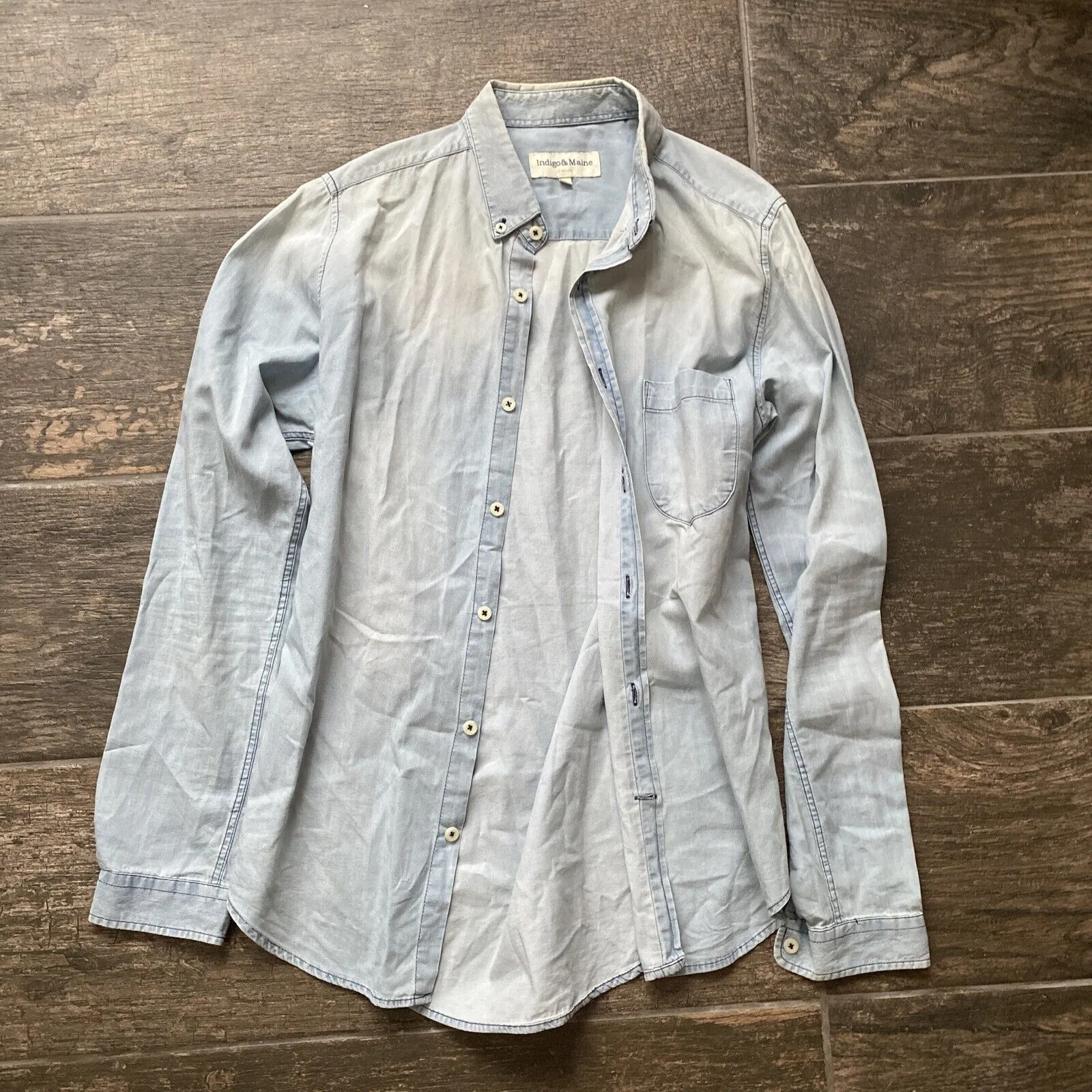 Jeans uomo Indigo And Maine piccolo maniche lunghe blu chiaro top-