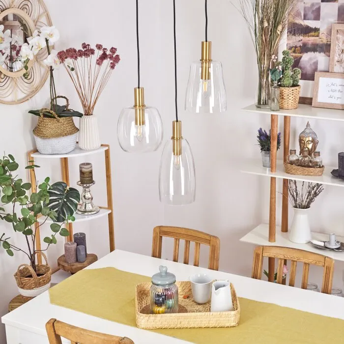 Kenong Lampadario a sospensione Ottone, 3-Luci