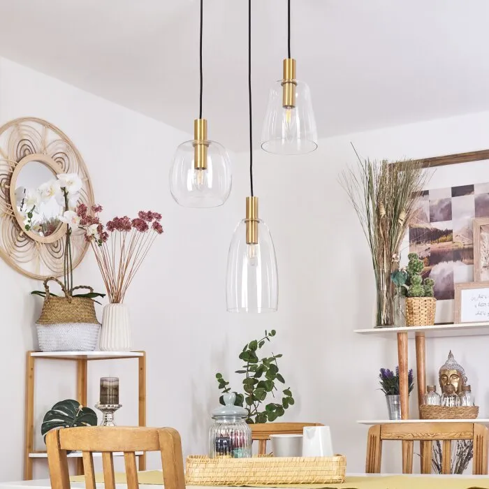 Kenong Lampadario a sospensione Ottone, 3-Luci