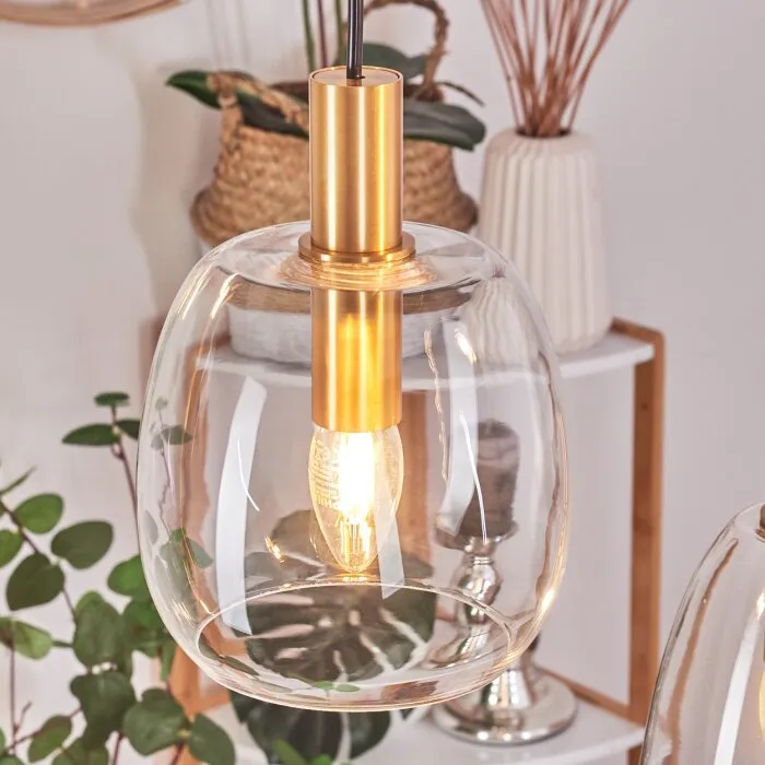 Kenong Lampadario a sospensione Ottone, 3-Luci