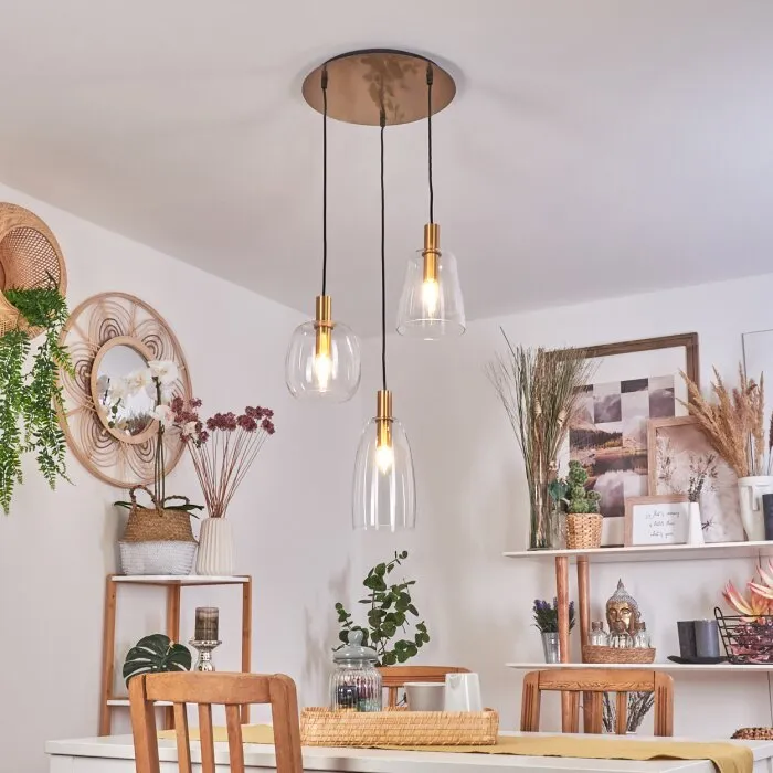 Kenong Lampadario a sospensione Ottone, 3-Luci