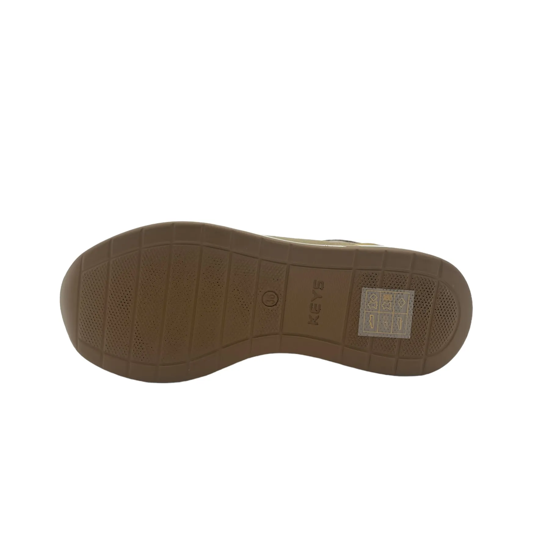 Keys Sneaker in pelle laserata e suede Beige