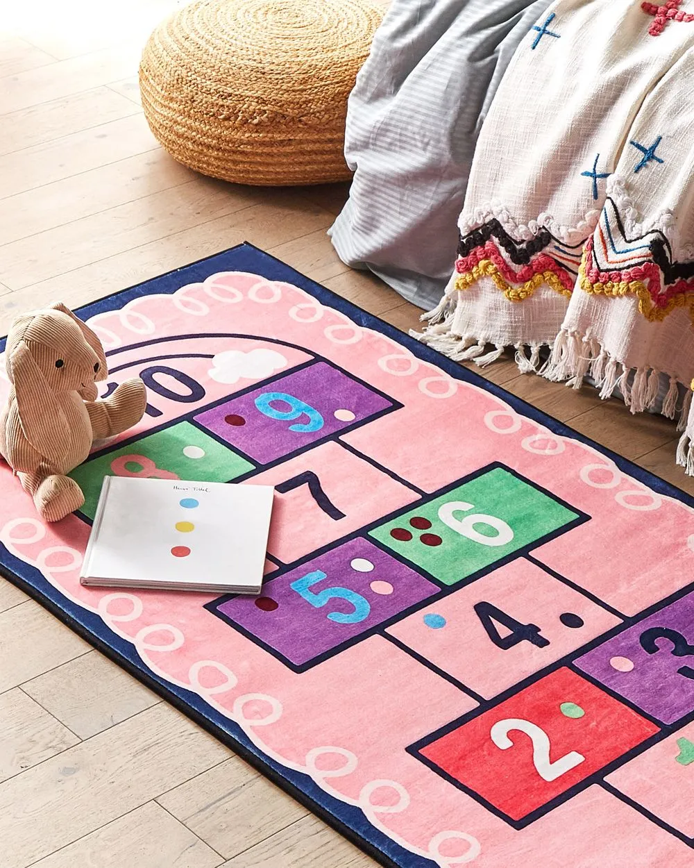 Kids Rug Hopscotch Print 80 x 150 cm Pink HONAZ