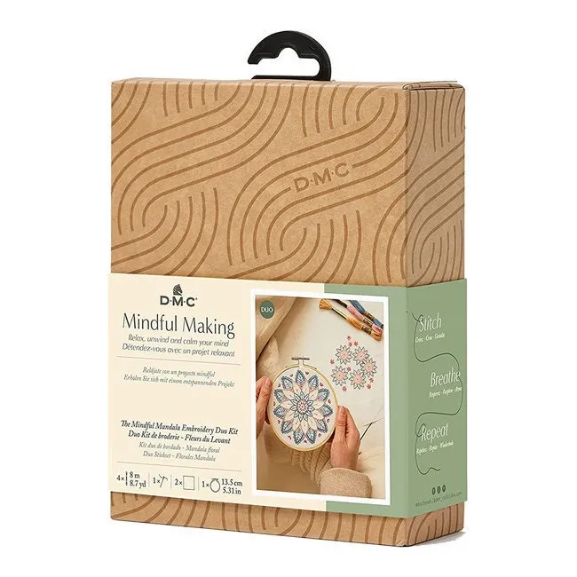 Kit di ricamo duo - Mandala floreale - DMC