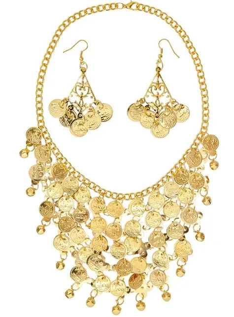 Kit orecchini e collana da zingara per donna