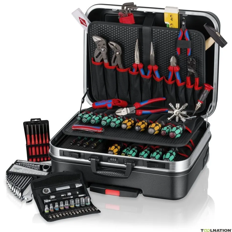 Knipex 00 21 06 M Valigetta portautensili riempita "BIG Basic Move" Meccanica 90 pezzi
