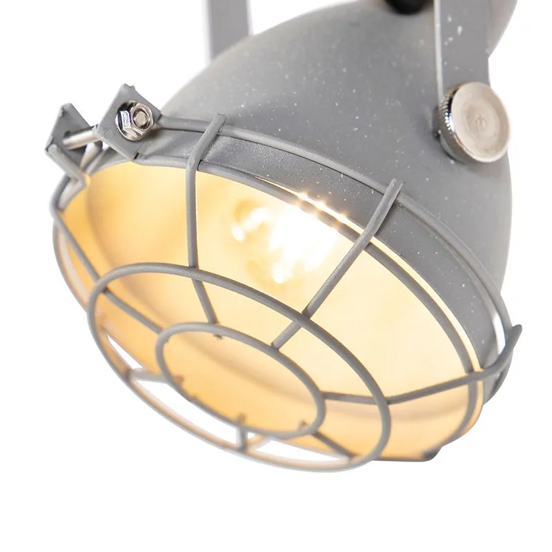 Lampada a sospensione industriale 4-grigio chiaro - Antigo