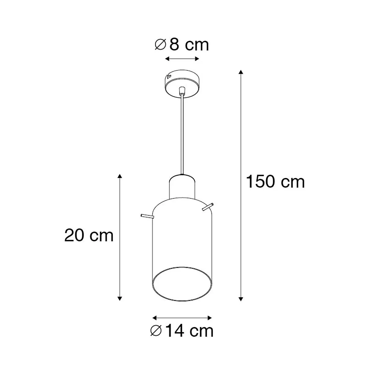 Lampada a sospensione intelligente in ottone con vetro fumé incluso WiFi A60 - Vidra