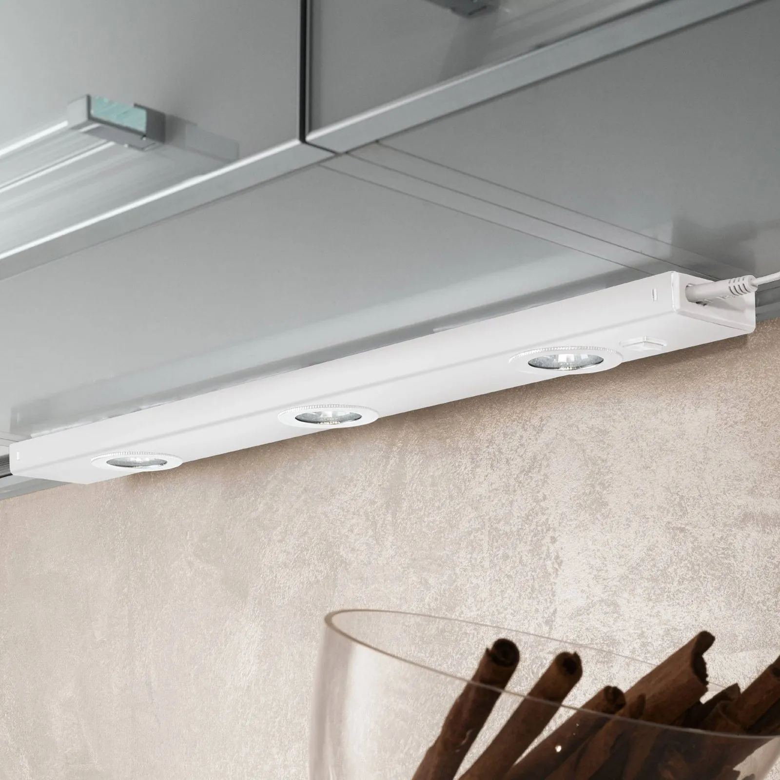 Lampada da mobili Kob LED con interruttore, bianco
