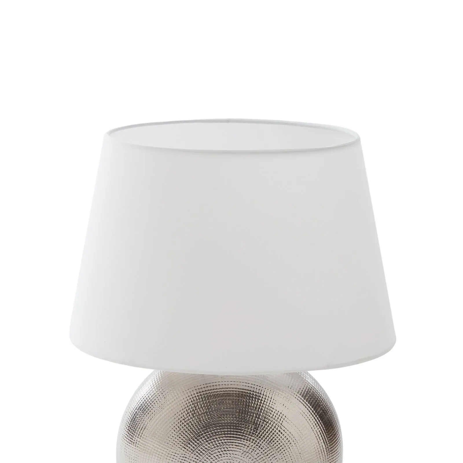 Lampada da tavolo Lindby Florentino, 49 cm, ceramica, tessuto