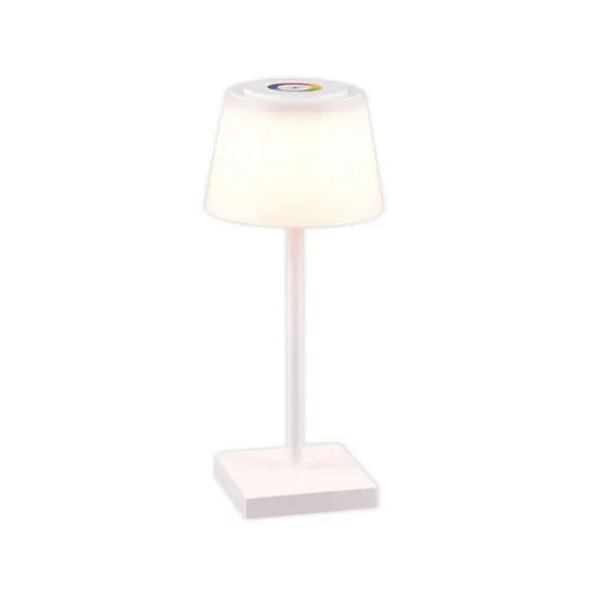 Lampada LED tavolo Sanchez, RGBW e dimmer, bianco