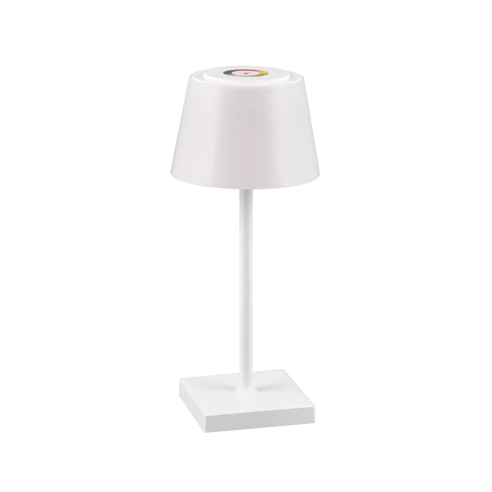 Lampada LED tavolo Sanchez, RGBW e dimmer, bianco