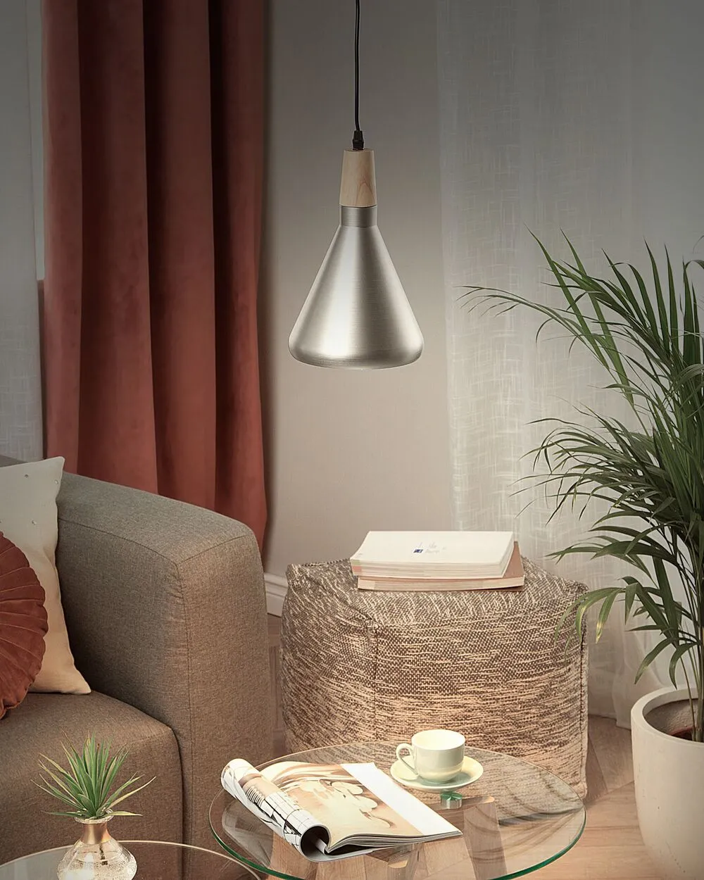 Lampadario ARDA Metallo Argento