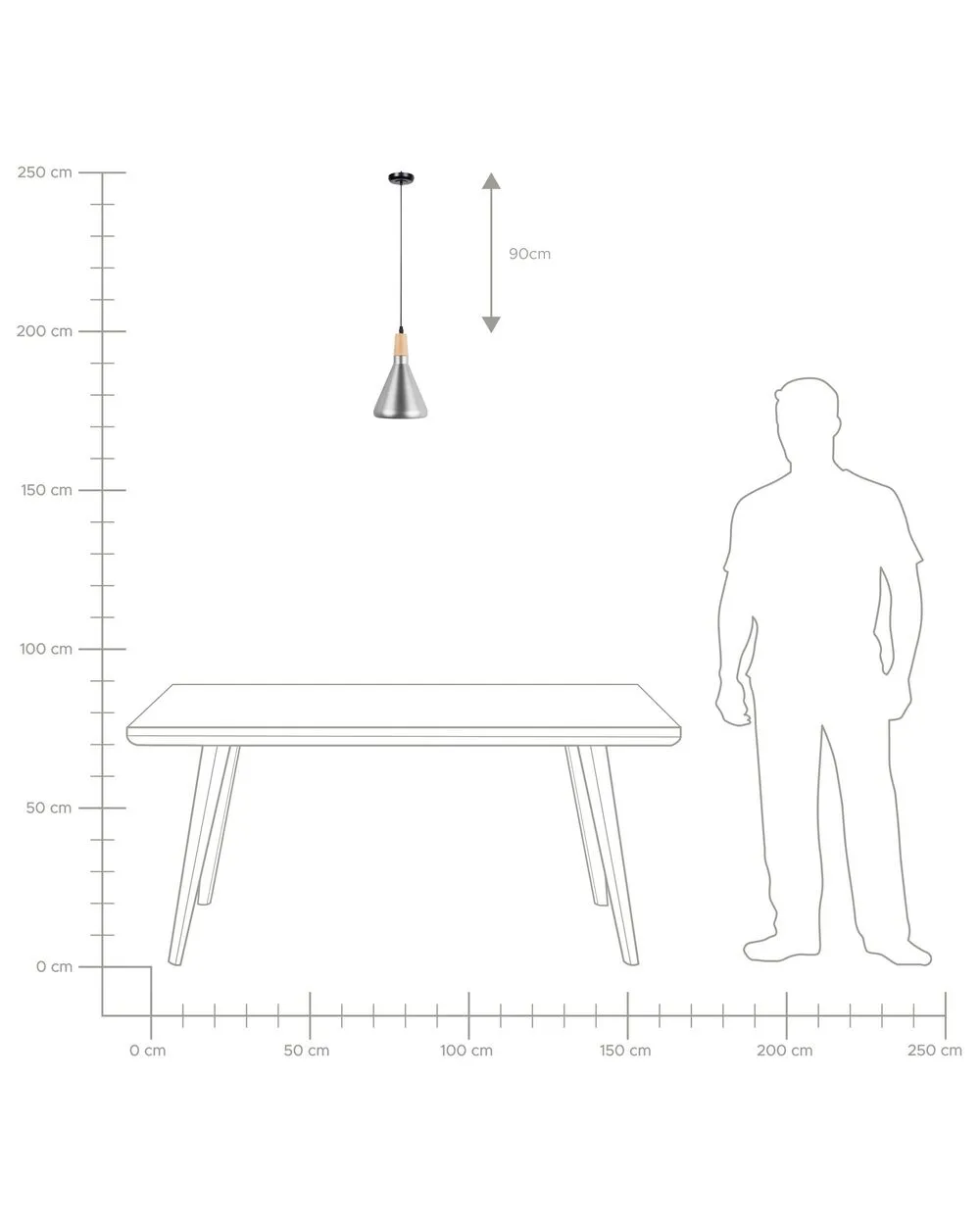 Lampadario ARDA Metallo Argento