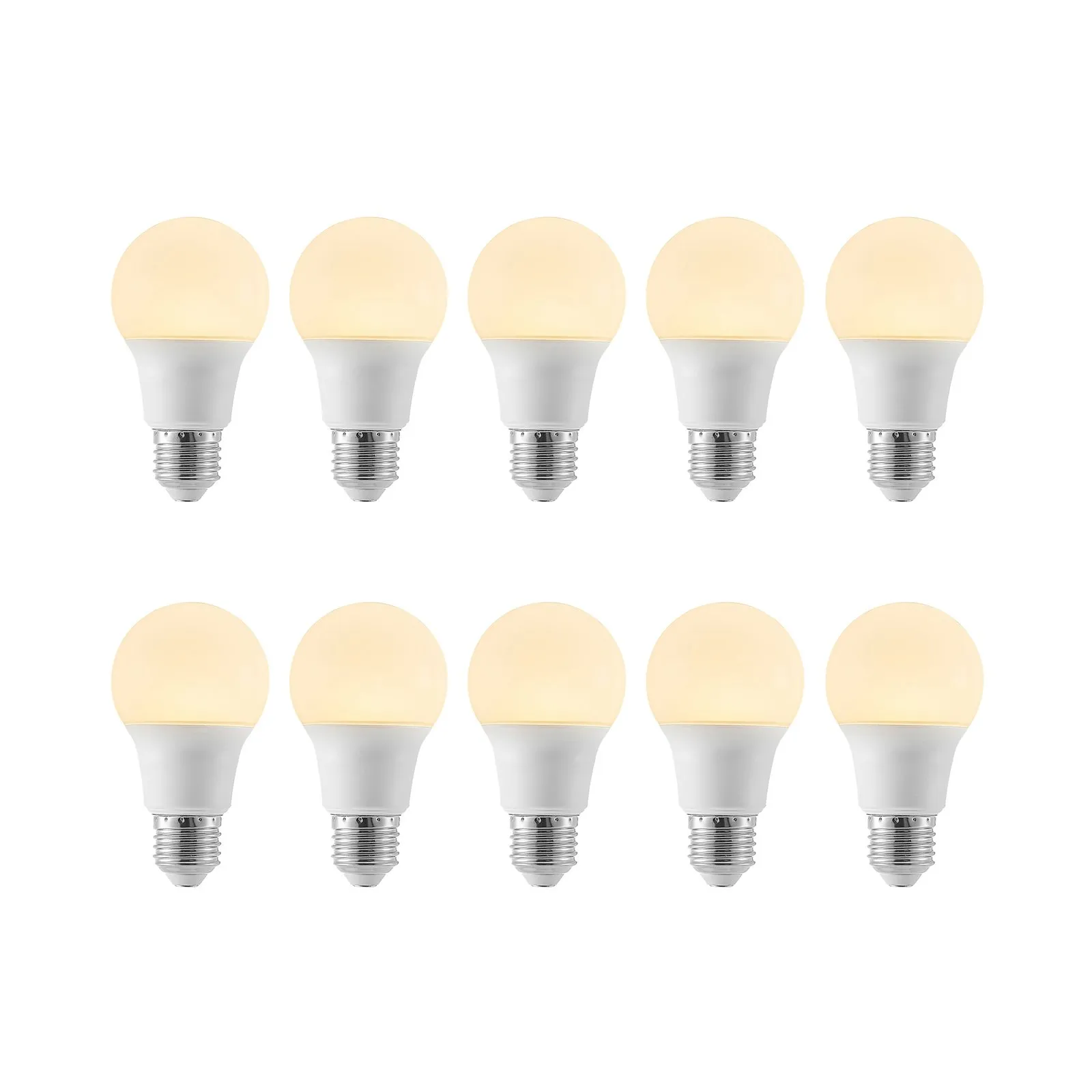 Lampadina LED E27 A60 8W 3.000K opale, set 10x