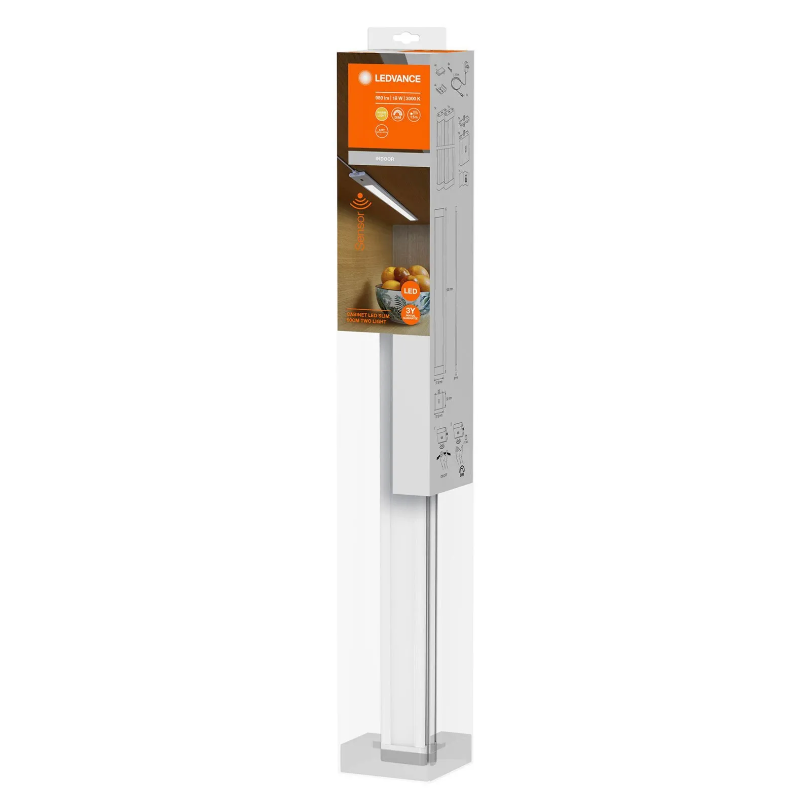 LEDVANCE Cabinet Slim lampada da mobili 50cm 2x