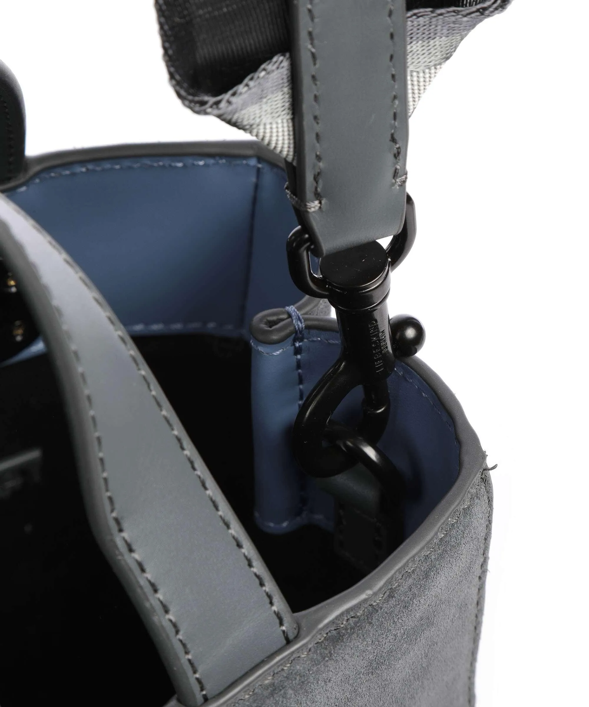  Liebeskind Paper Bag Hydro Suede S Borsa a mano pelle ruvida grigio scuro  