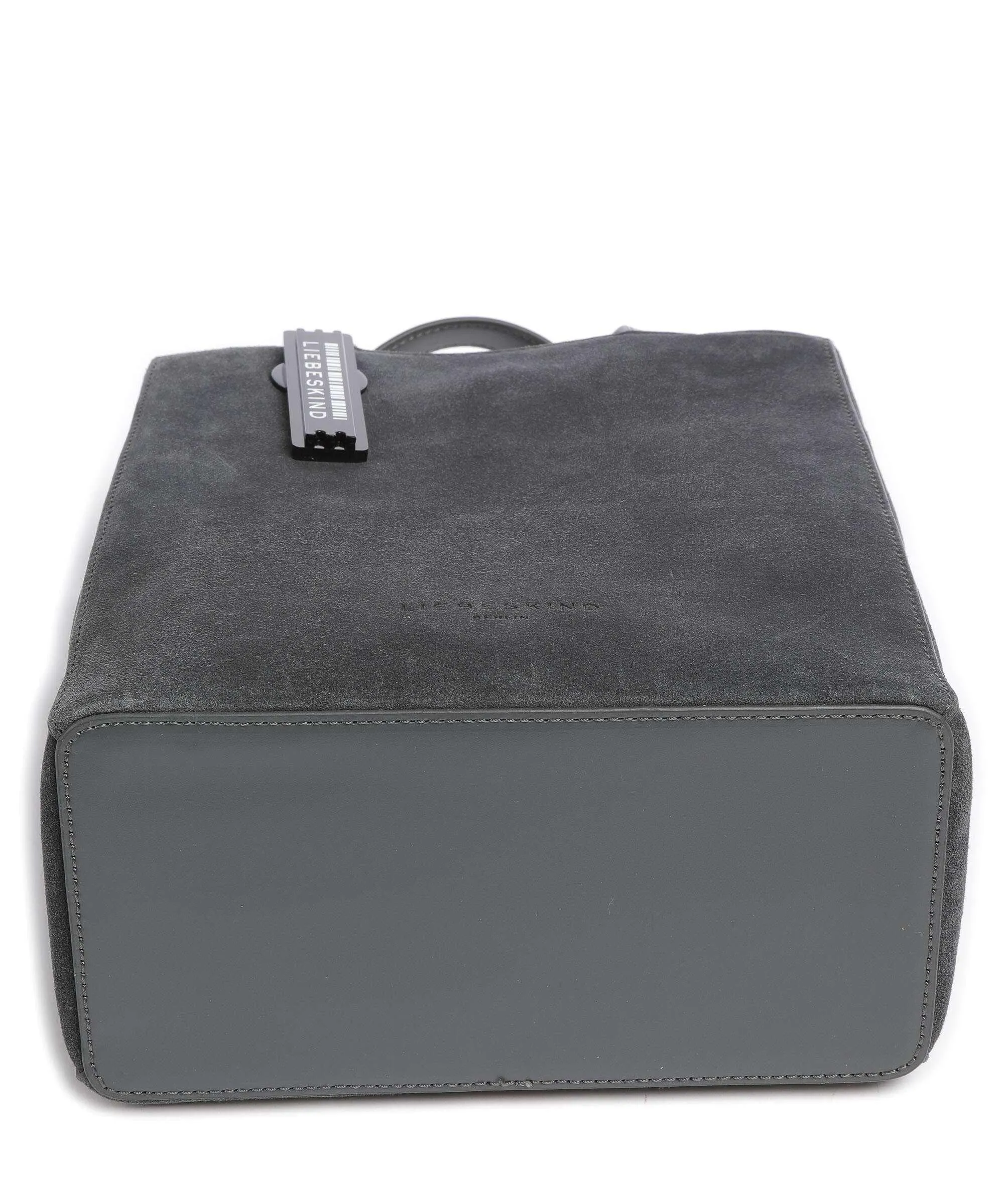 Liebeskind Paper Bag Hydro Suede S Borsa a mano pelle ruvida grigio scuro  