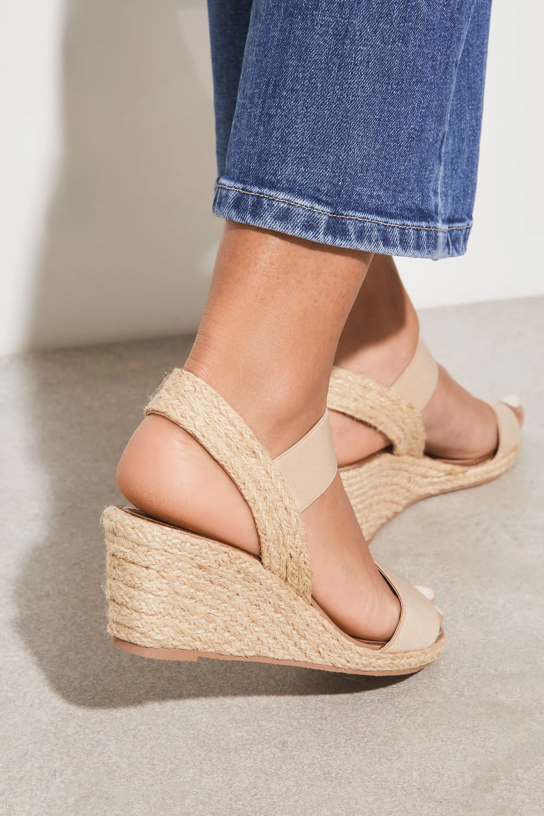 Lipsy - Sandali espadrillas elasticizzati con zeppa bassa