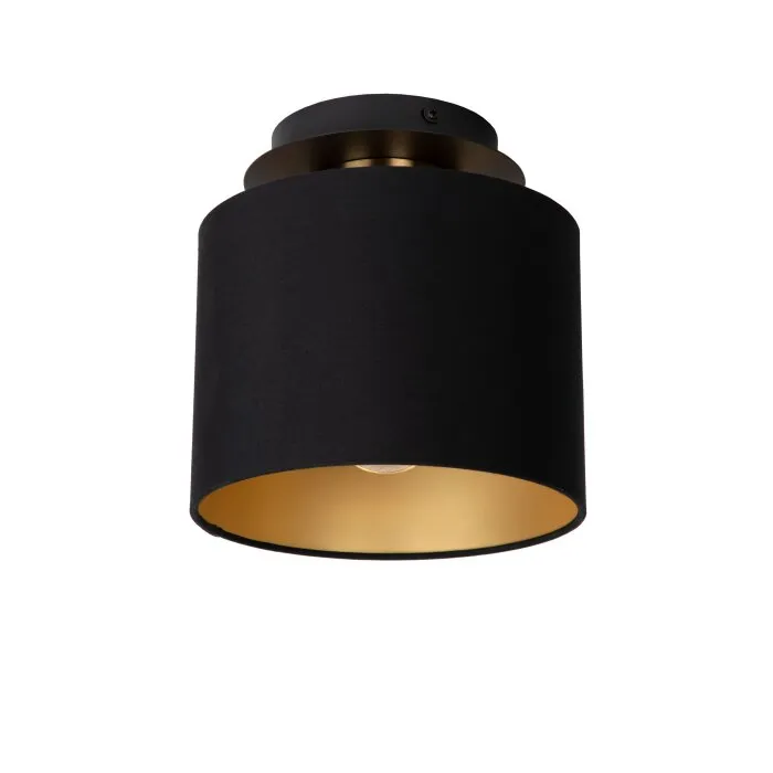 Lucide FUDRAL Plafoniera Oro, Ottone, Nero, 1-Luce