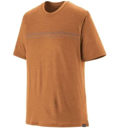 Maglietta Patagonia Cool Merino Graphic (Fitz Roy Fader: Fertile Brown) uomo