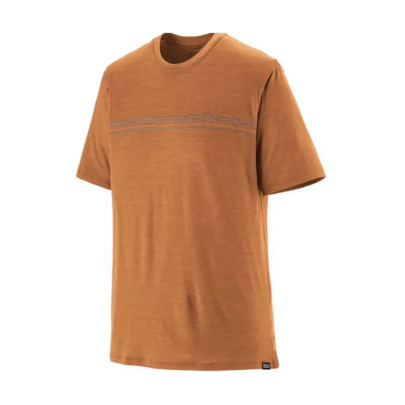 Maglietta Patagonia Cool Merino Graphic (Fitz Roy Fader: Fertile Brown) uomo