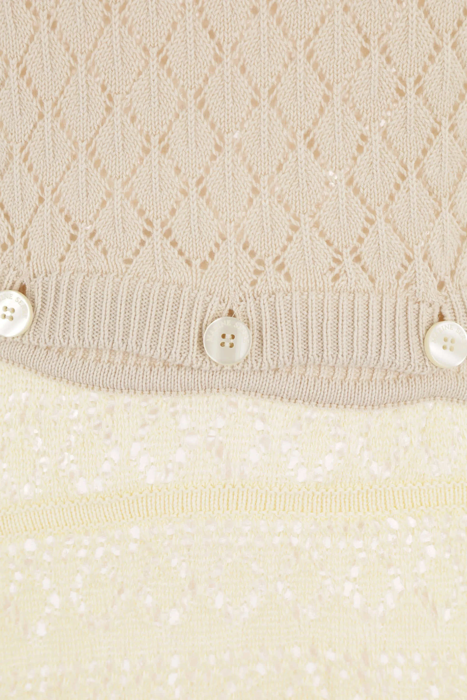  MARINE SERRE miniabito in crochet rigenerato 