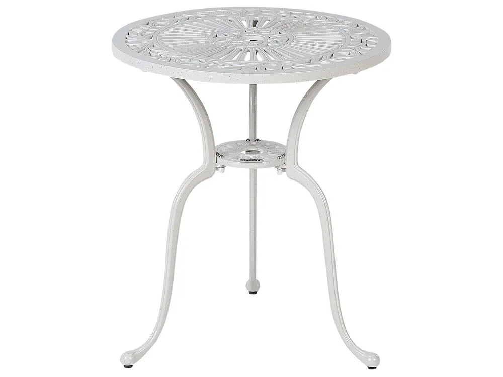 Metal Garden Bistro Table ø 61 cm White DASCIO