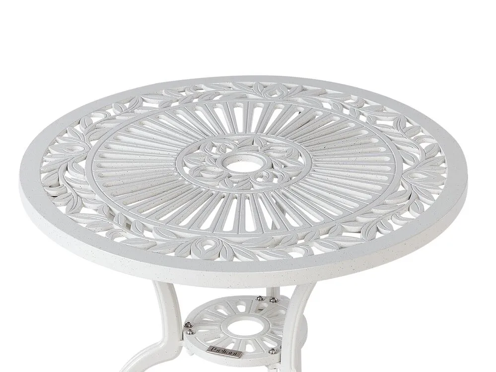 Metal Garden Bistro Table ø 61 cm White DASCIO