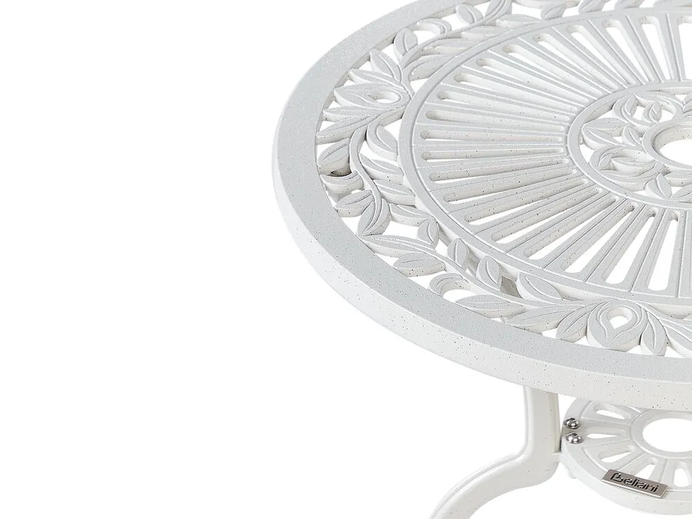 Metal Garden Bistro Table ø 61 cm White DASCIO