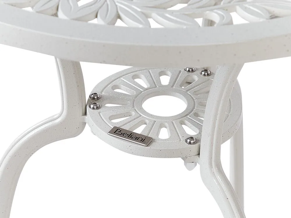 Metal Garden Bistro Table ø 61 cm White DASCIO