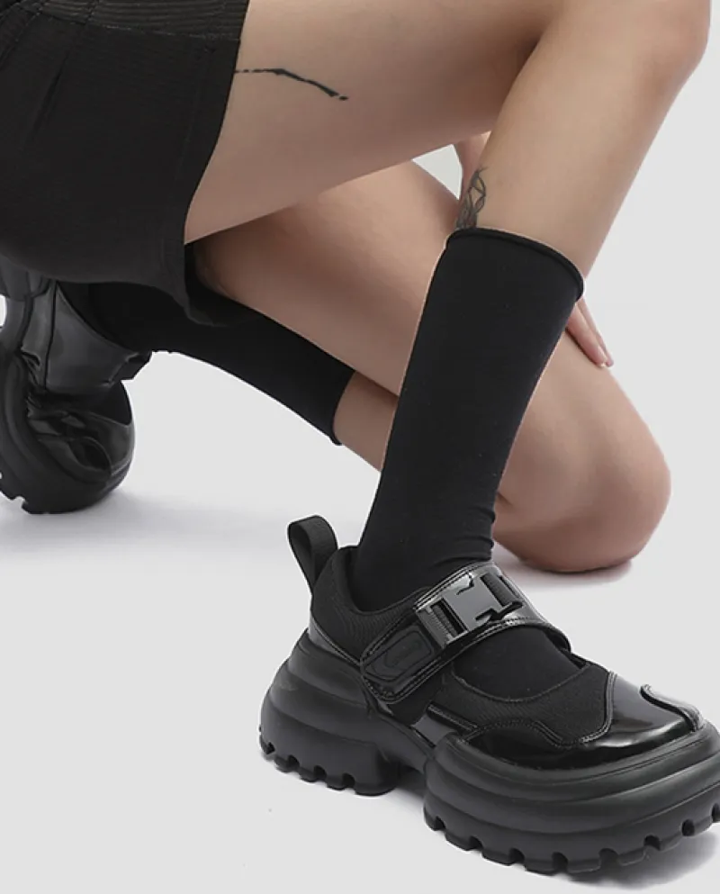 Nuova Tendenza Punk Delle Donne Della Piattaforma Degli Alti Talloni Mocassini Scarpe Fad Casual Grosso Scarpe Traspiranti 2022