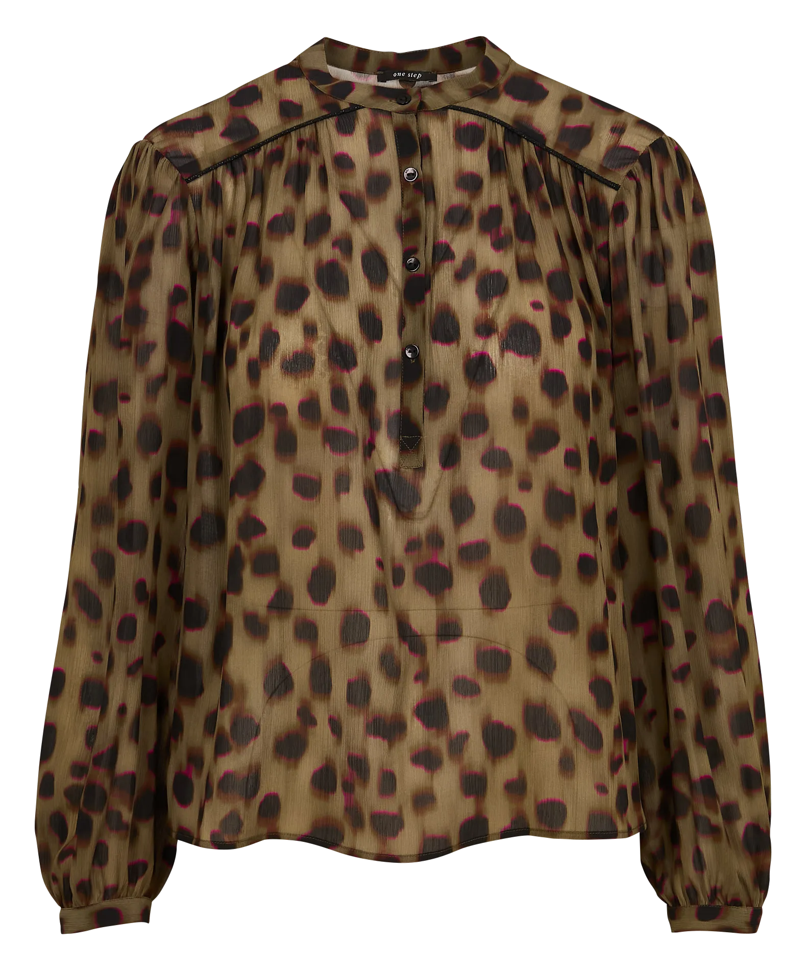  ONE STEP   CLUSE - Blusa dritta stampata | Kaki
