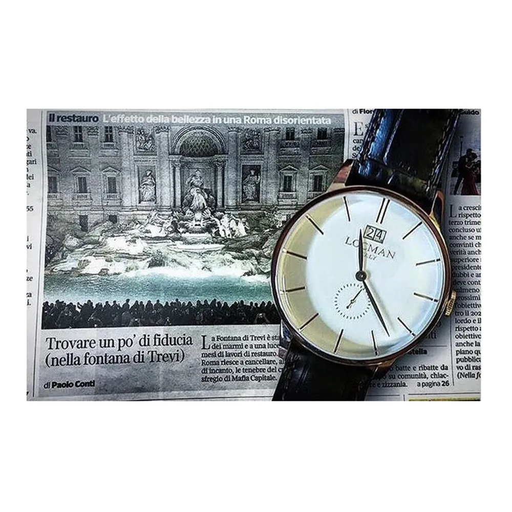 Orologio Uomo 1960 in Acciaio Rose Nero Locman