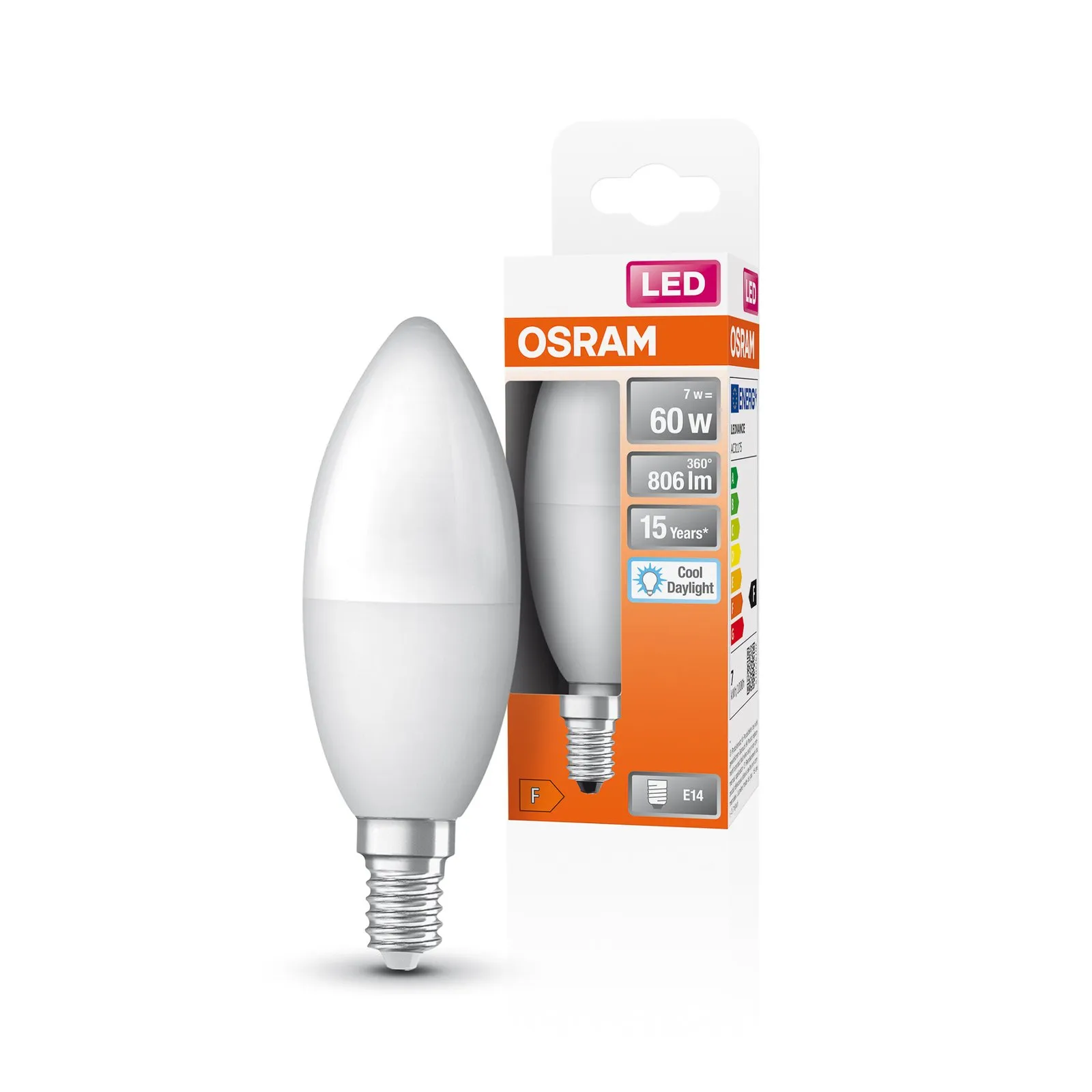 OSRAM Star LED candela E14 7,5W 806lm 6.500K satin
