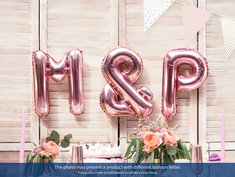 Palloncino foil X oro rosa 35cm