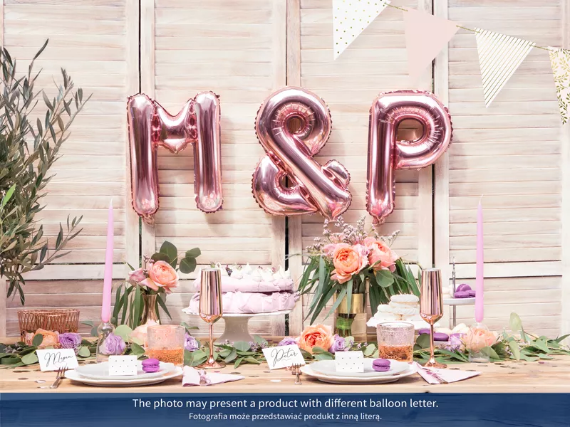 Palloncino foil X oro rosa 35cm