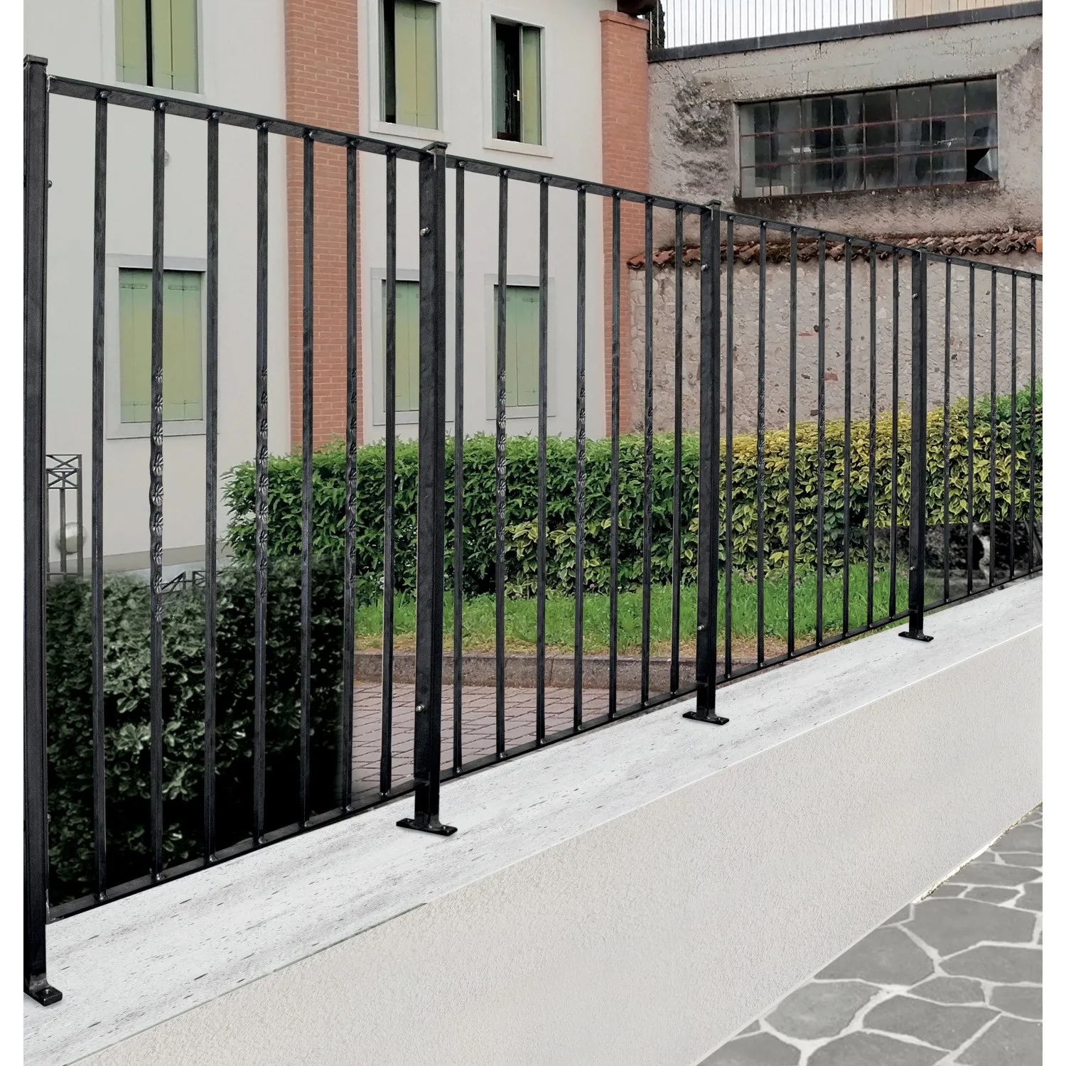 Pannello ornamentale per recinzione modulare H1012 x 850 mm in ferro zincato