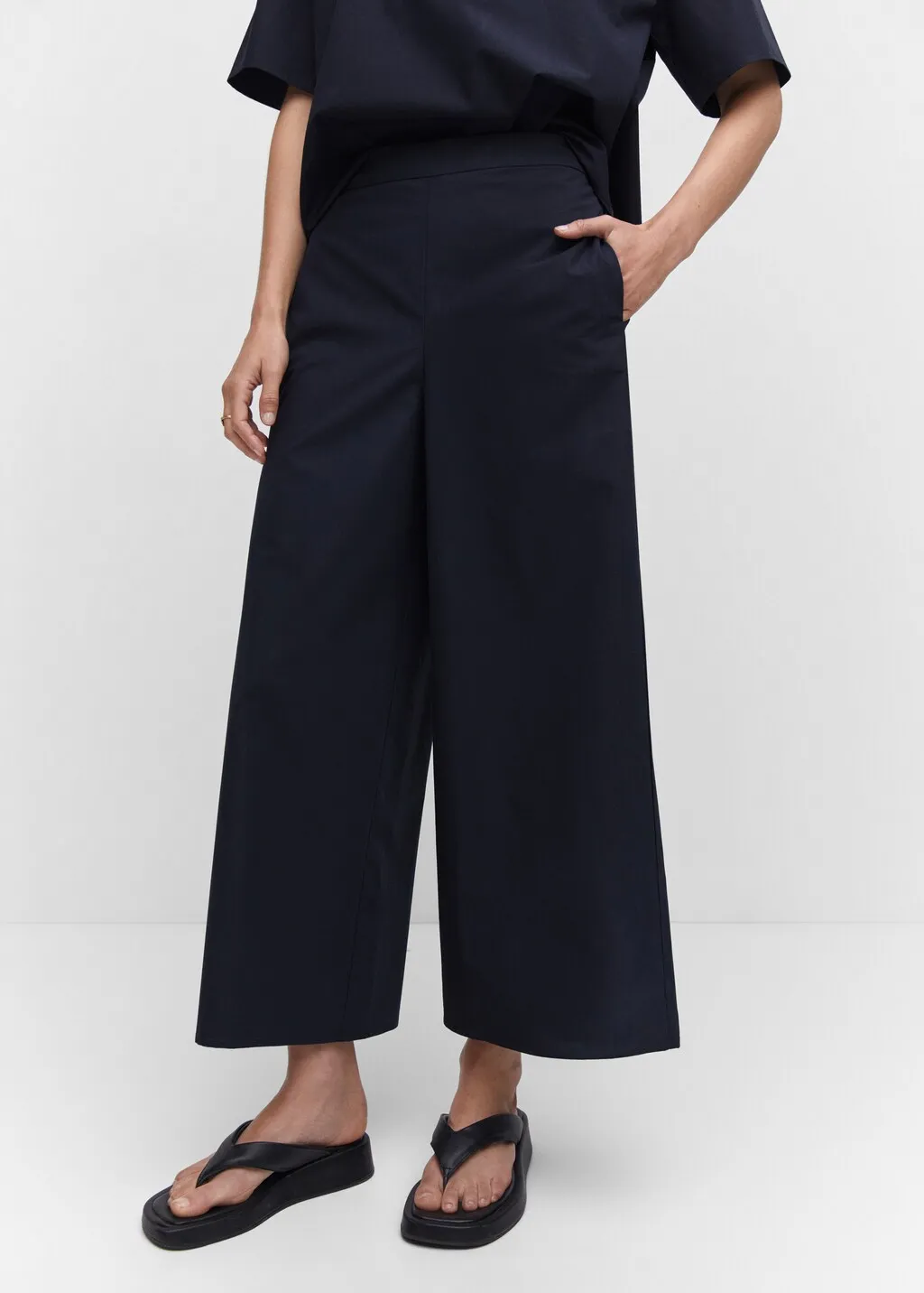 Pantaloni culotte cotone